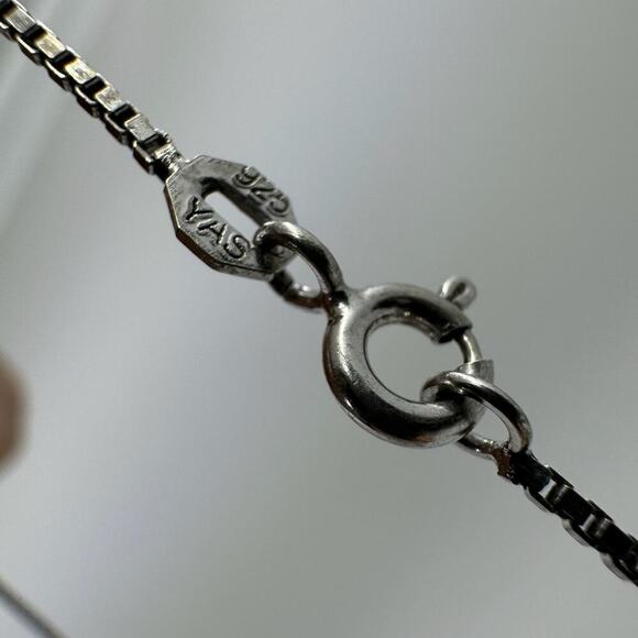 Vintage YAS 925 Sterling & Natural Turquoise Pendant Necklace - Picture 5 of 7